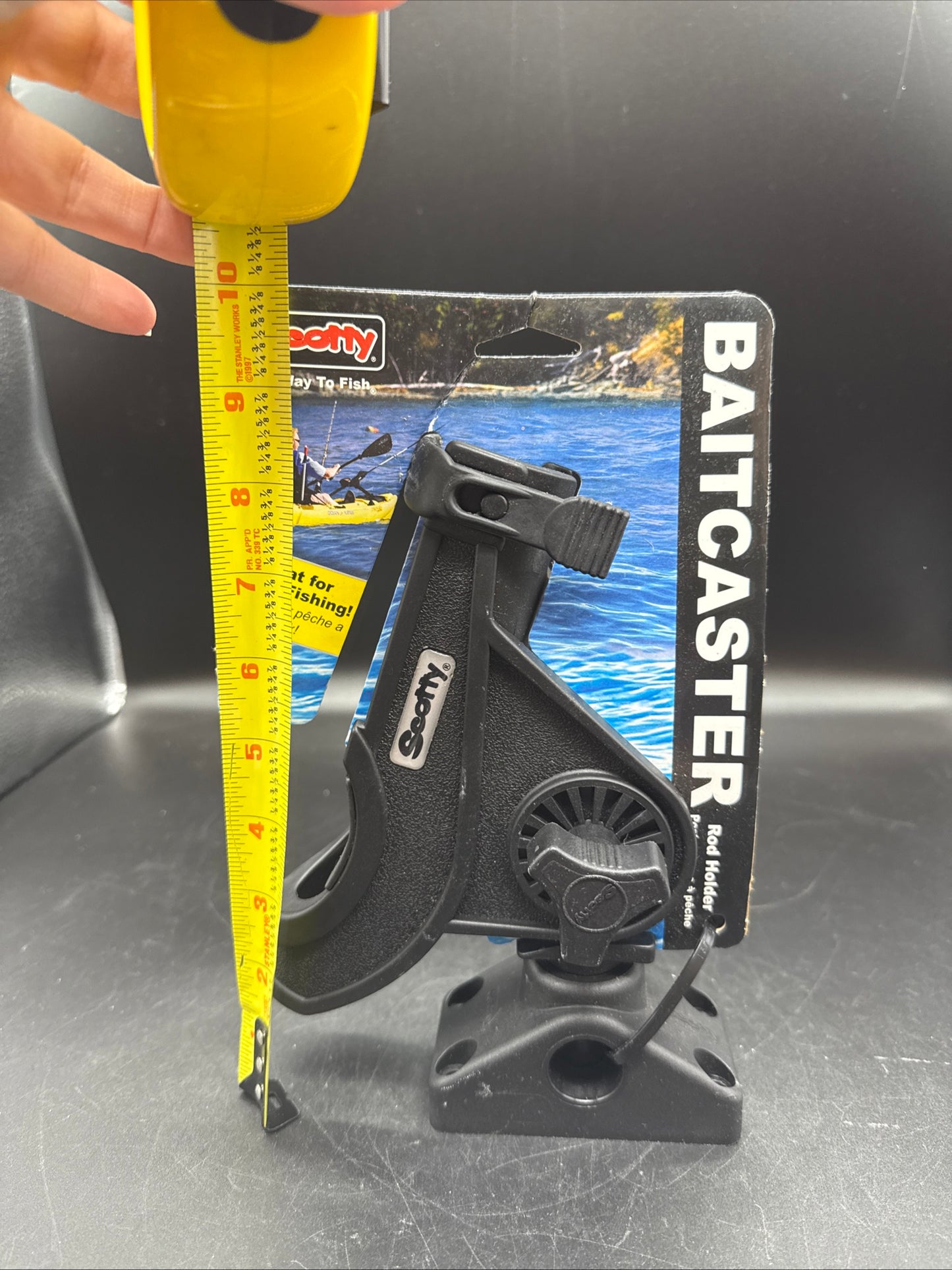 Scotty 280 Bait Caster/Spinning Rod Holder w/241 Deck/Side Mount - Black [280-BK