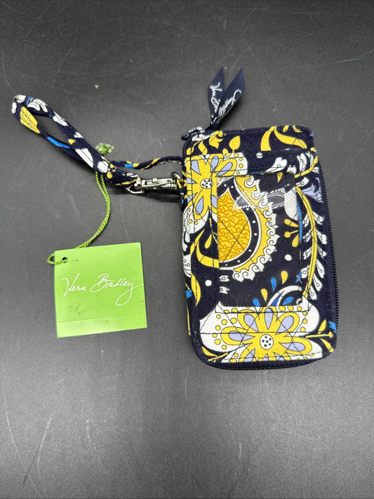 Vera Bradley Phone Tech Case Wristlet Wallet Ellie Blue Quilted Elephant NWT
