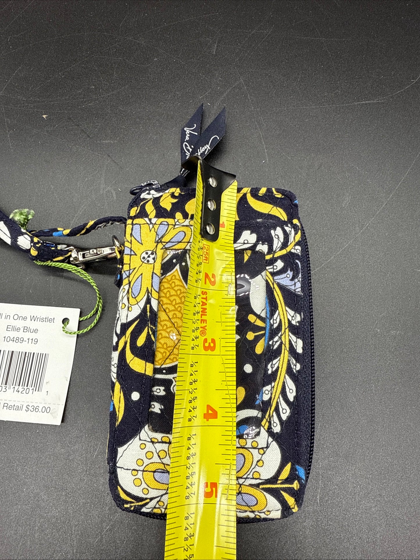 Vera Bradley Phone Tech Case Wristlet Wallet Ellie Blue Quilted Elephant NWT
