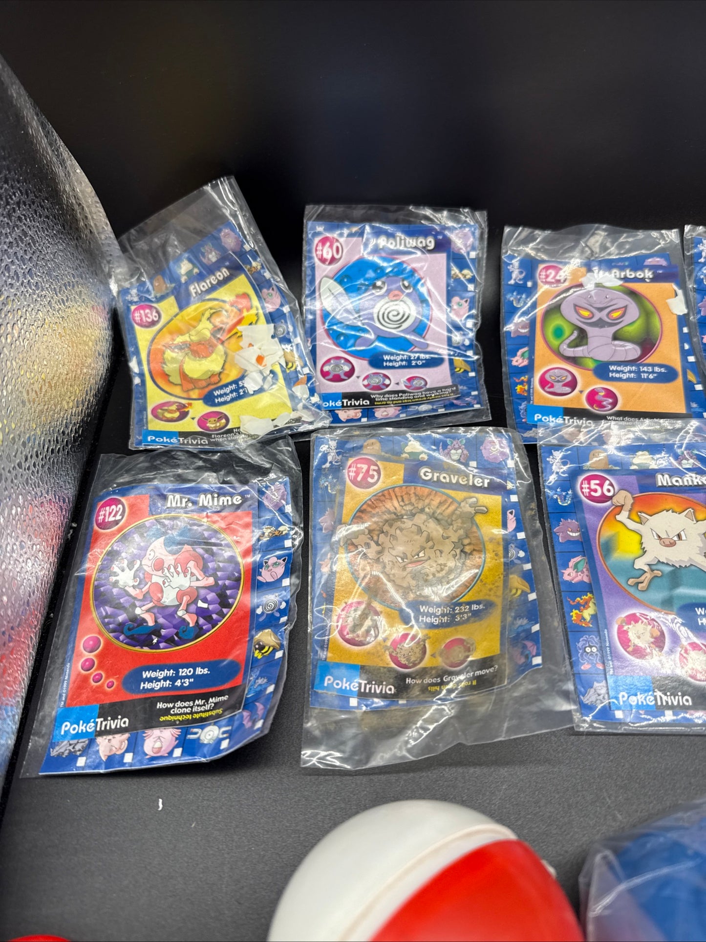 Nintendo Pokemon 1999 Burger King Pokeball Toys. 11 Toys & 13 Cards. Never used