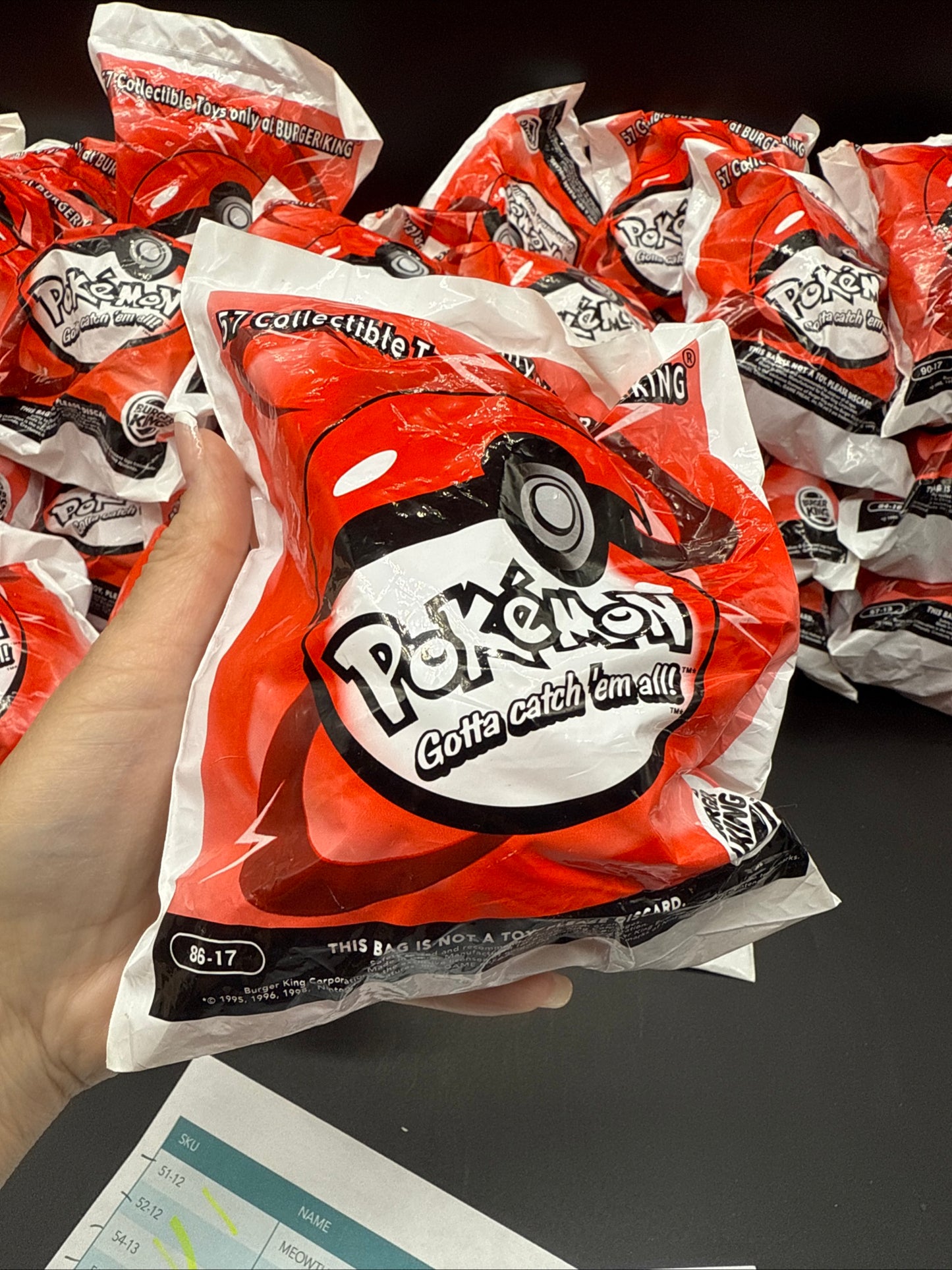 1999 Burger King Pokemon Pokeball Toy #86-17 Kangaskhan (Sealed & Never Opened)