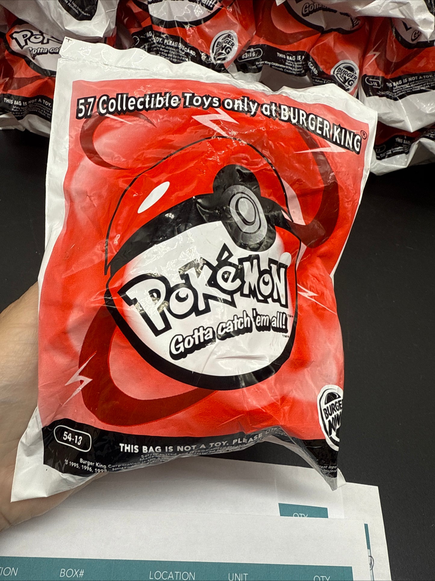 1999 Burger King Pokémon Toy 54-13 Nidorino-Key-Ring Unopened