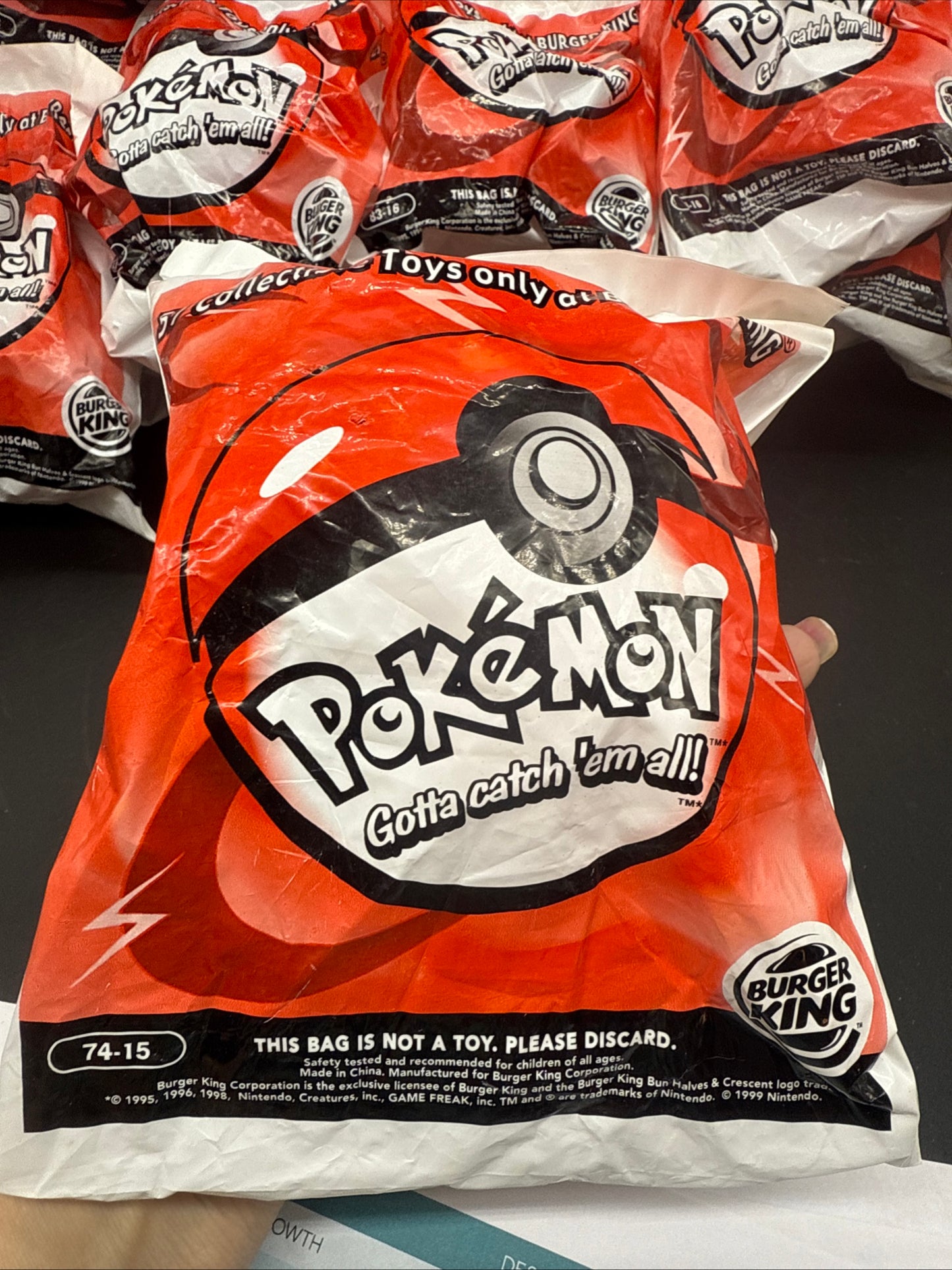 1999 Burger King Pokemon Pokemon Toy #74-15 Chansey-Rev-Tops Unopened