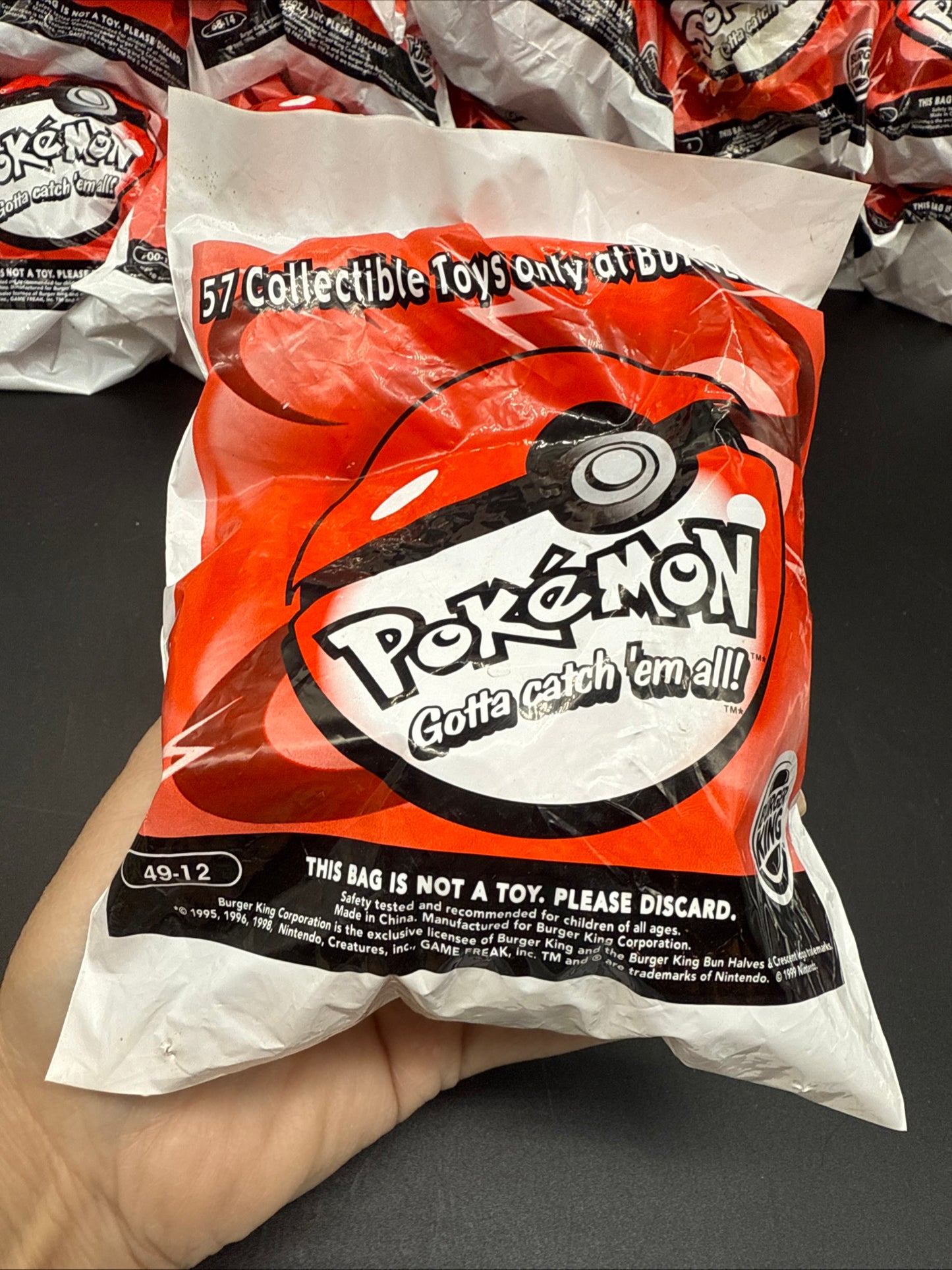 1999 Pokemon Burger King Collectible Toy #49-12 Kabuto-Squirter (Unopened)