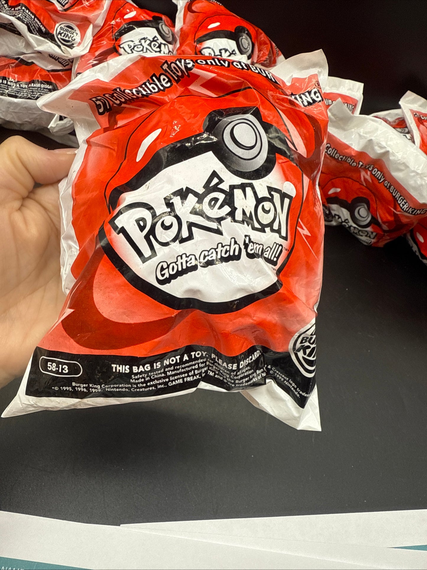 1999 Pokemon Golem Burger King Kid's Meal Toy #58-13 Rev-top (Unopened)
