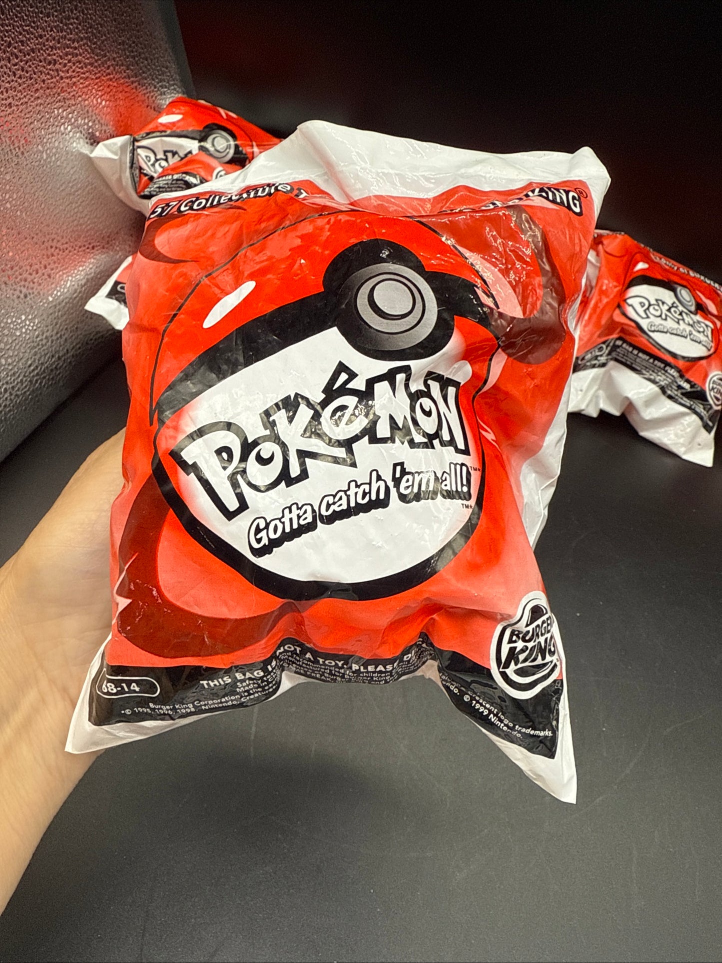 1999 Burger King Pokemon Pokeball Toy 68-14 NIP Sealed Koffing-Rev Top
