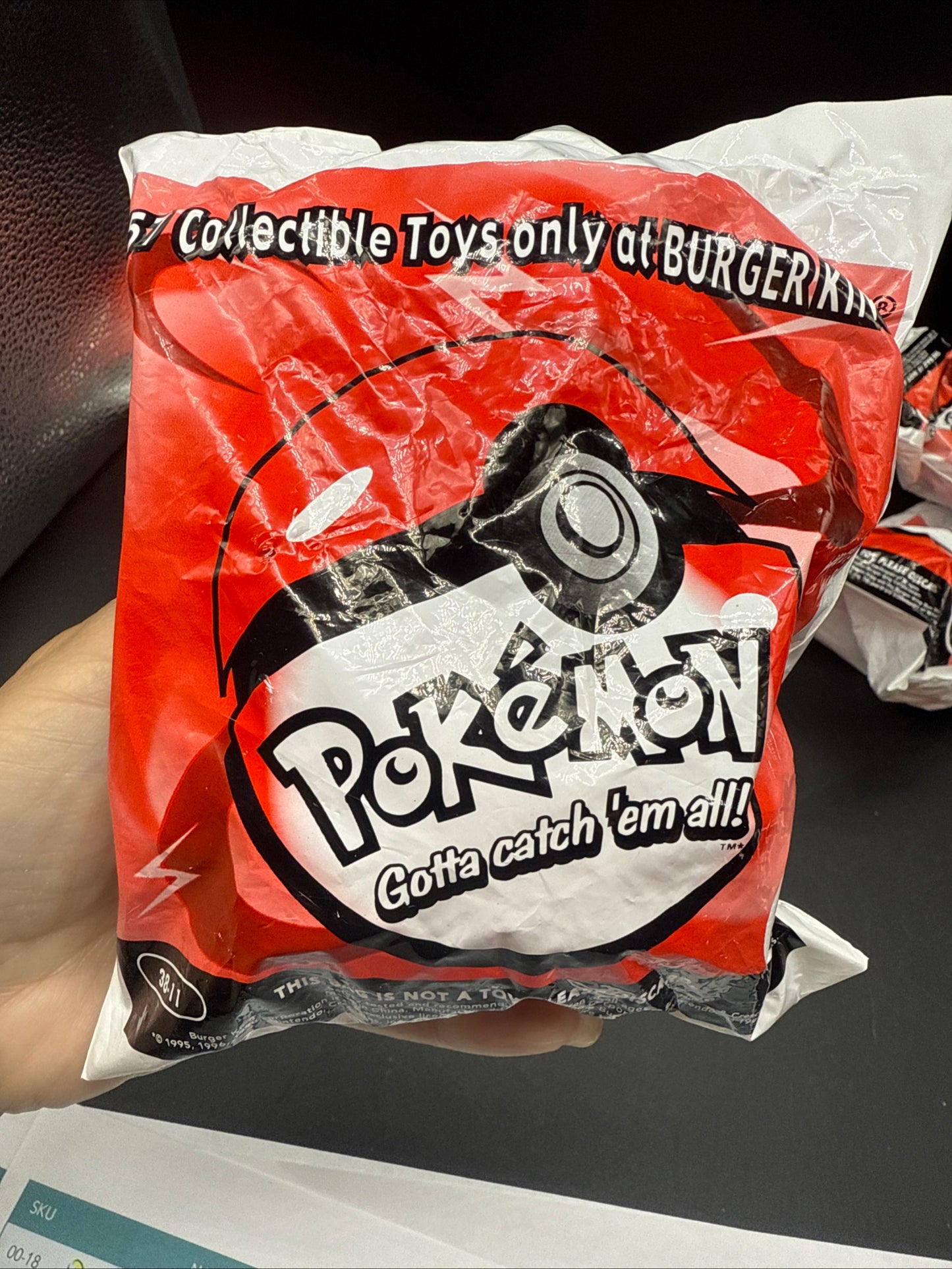 1999 Burger King Pokemon Sandshrew-Keyring Collectible Toy #38-11 (Unopened)