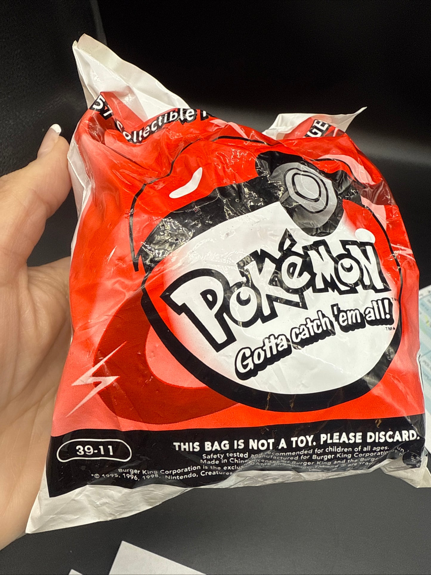1999 Burger King Pokemon Collectible Toy #39-11 Nidoran-Launcher (Unopened)
