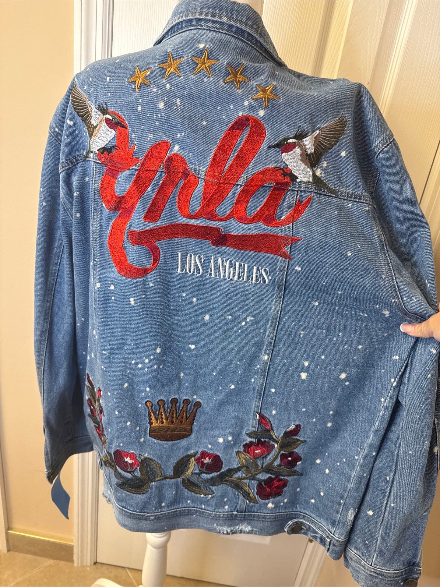 Young & Reckless Embroidered Denim Jacket Mens XXL