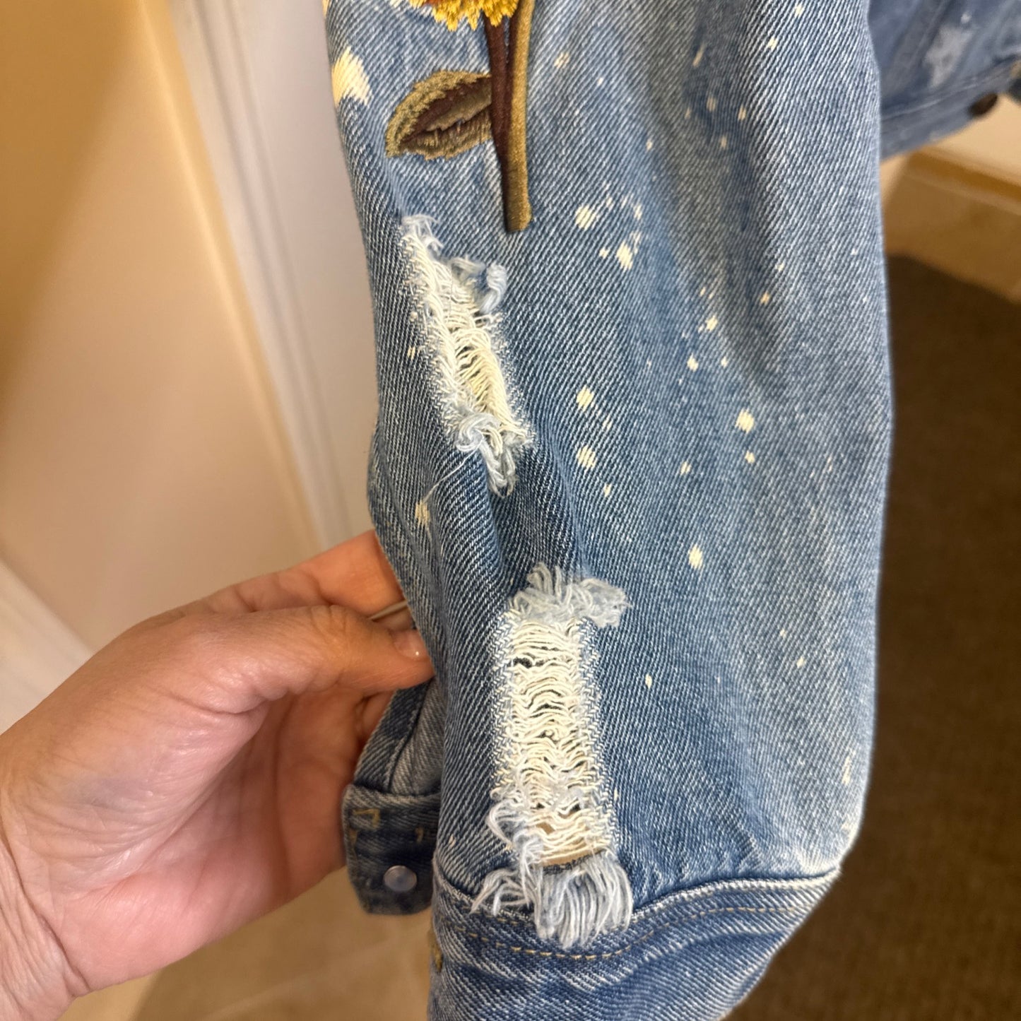 Young & Reckless Embroidered Denim Jacket Mens XXL