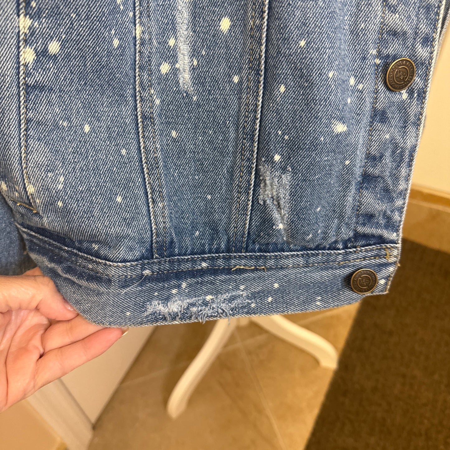 Young & Reckless Embroidered Denim Jacket Mens XXL
