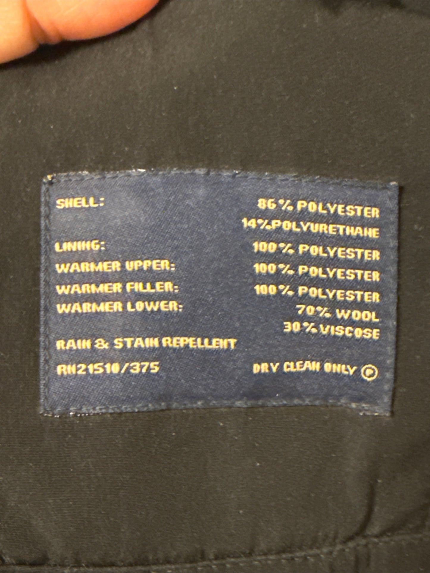 Hart Schaffner Marx Black Hartsdale All Weather Raincoat Men’s Size 44L