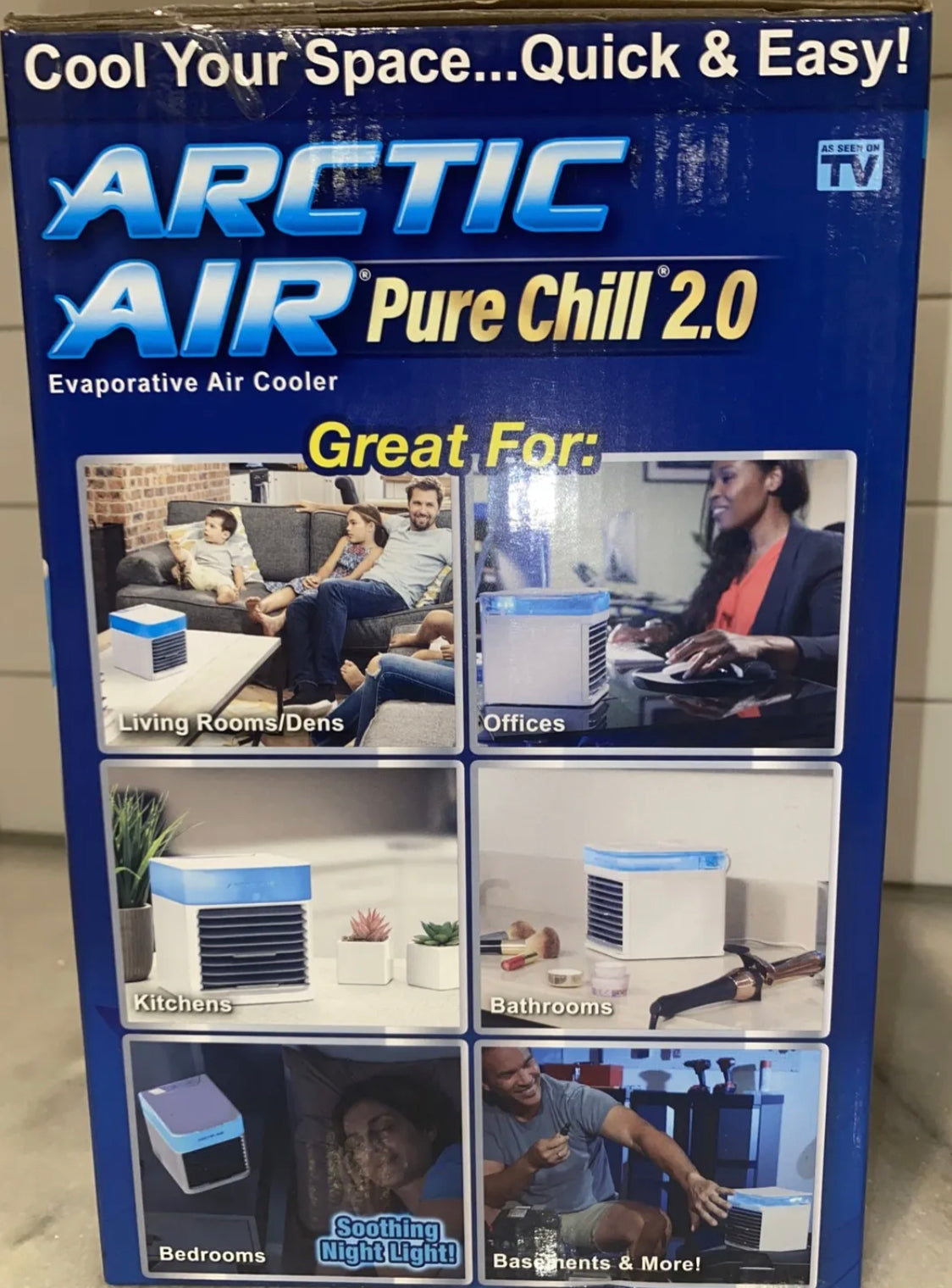 Arctic Air Pure Chill 2.0 Evaporative Personal Cooler Portable Fan Table Top