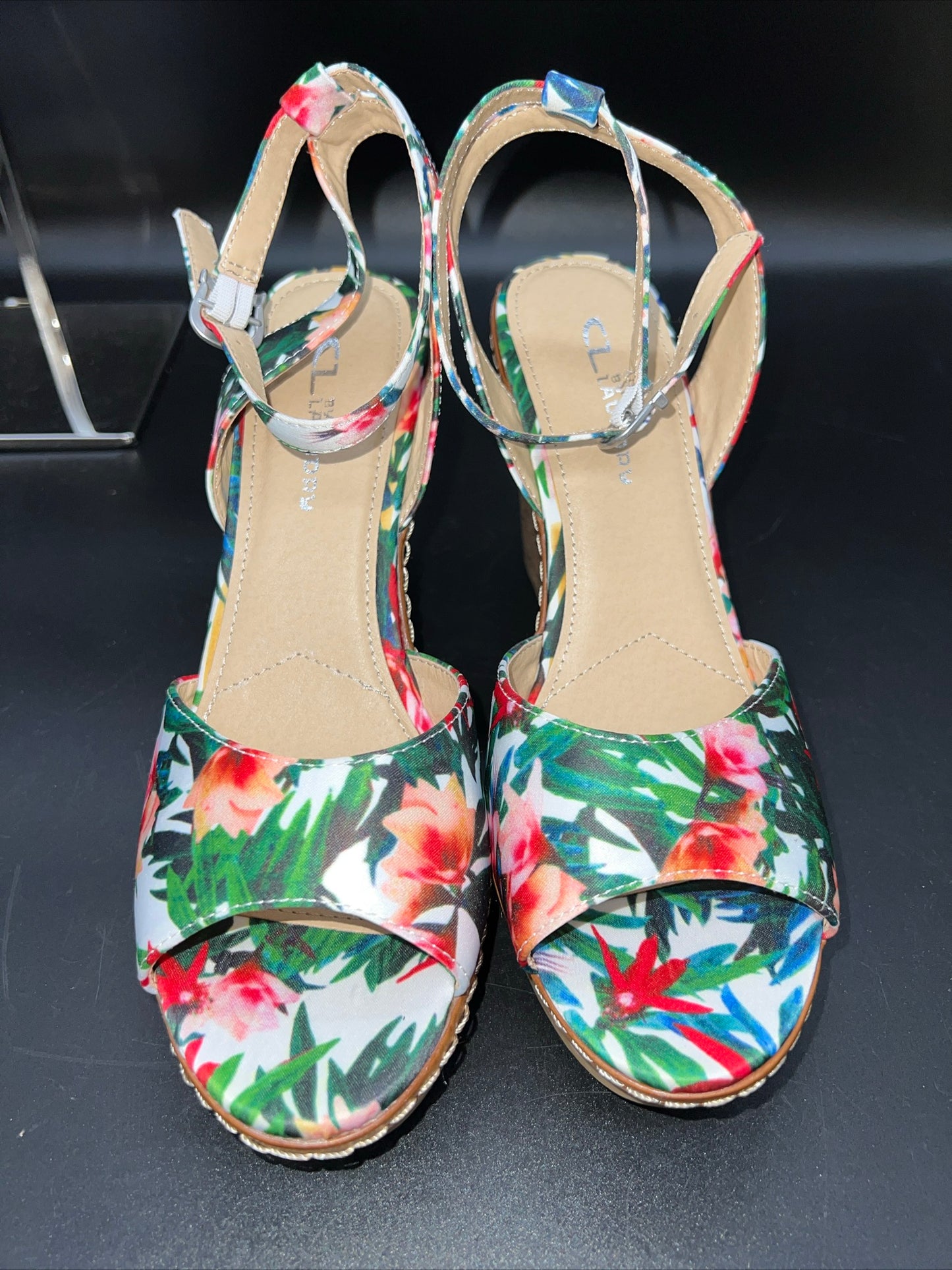 CL by Laundry Booming Wedge Sandal, Women's Size 8.5 M, Multi MSRP $50