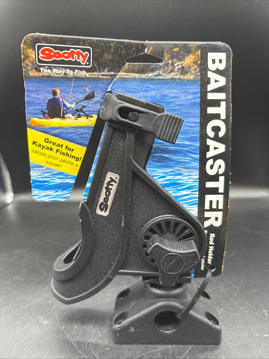 Scotty 280 Bait Caster/Spinning Rod Holder w/241 Deck/Side Mount - Black [280-BK