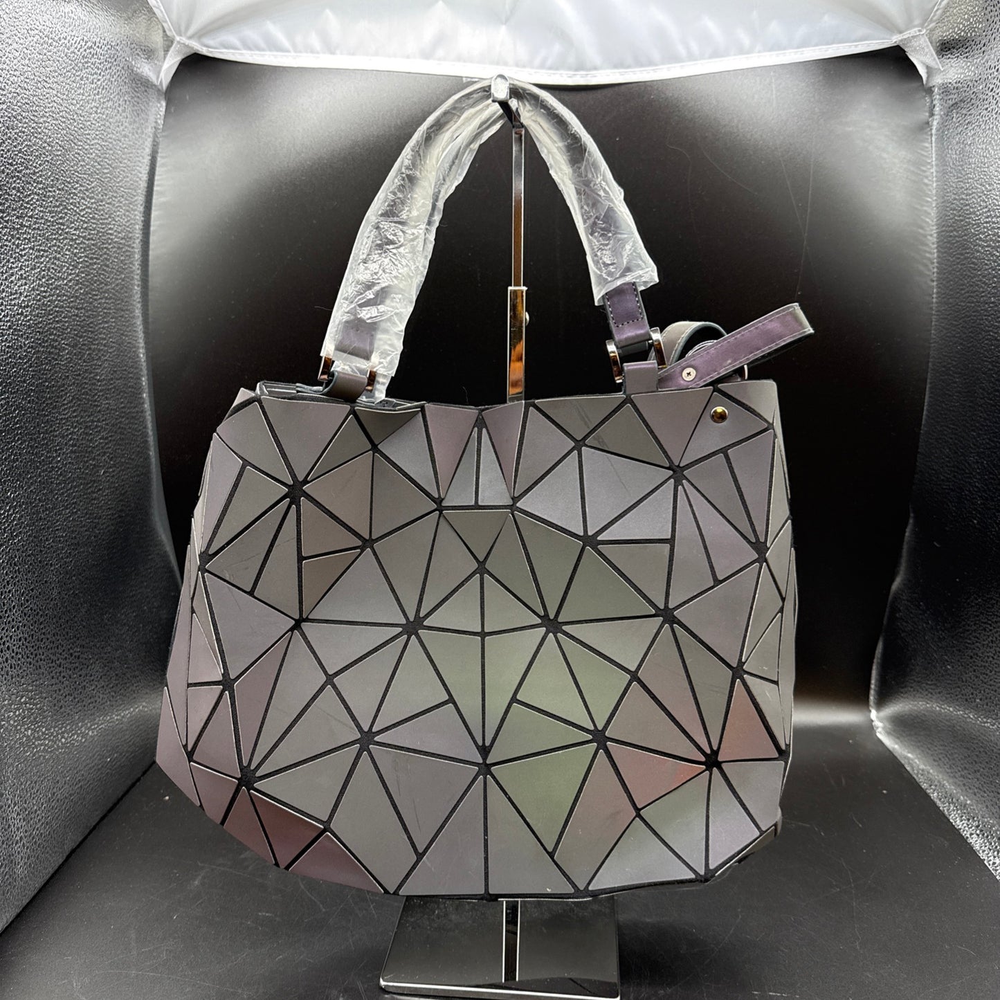 Geometric Luminous Purse Women Holographic Reflective Purses Cross
