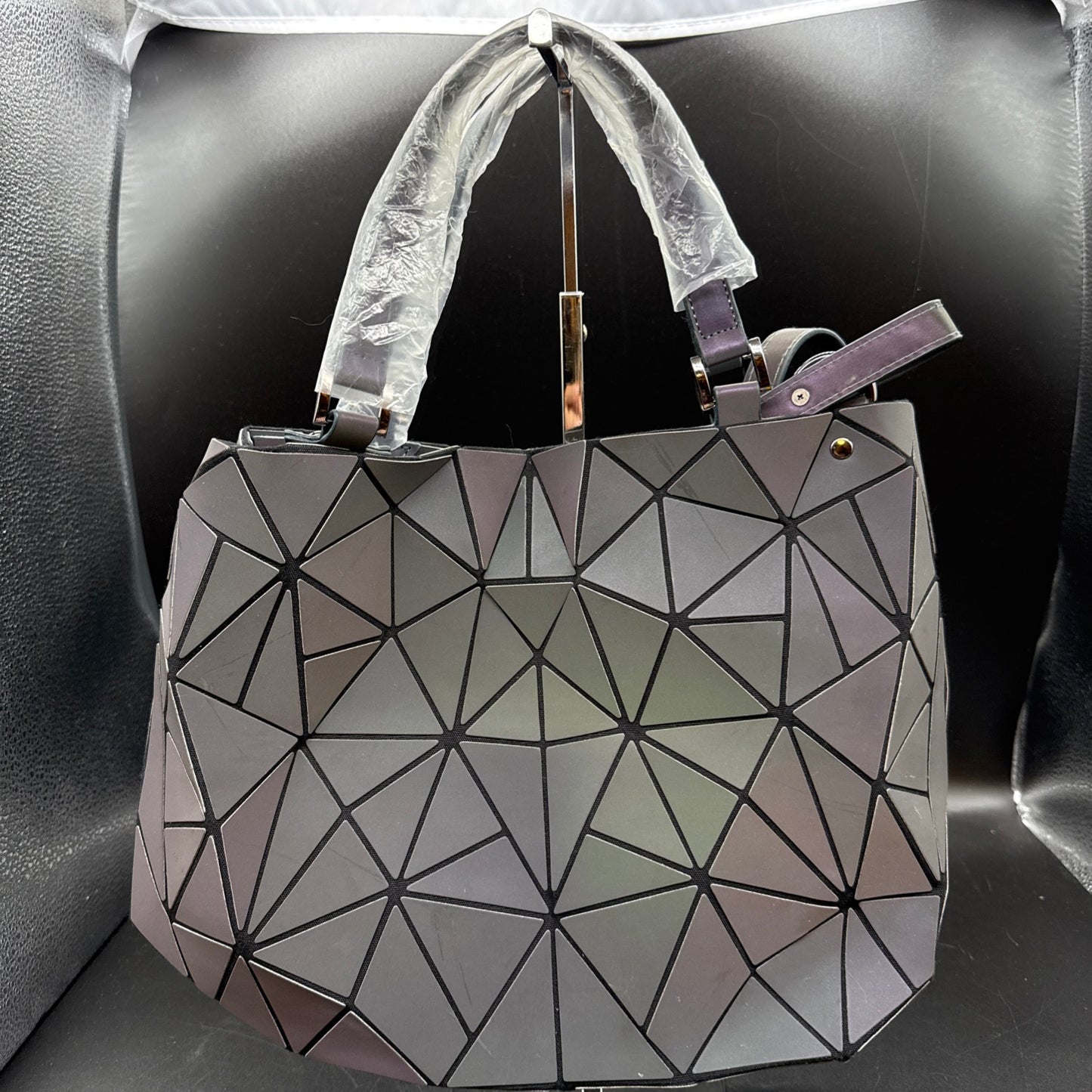 Geometric Luminous Purse Women Holographic Reflective Purses Cross