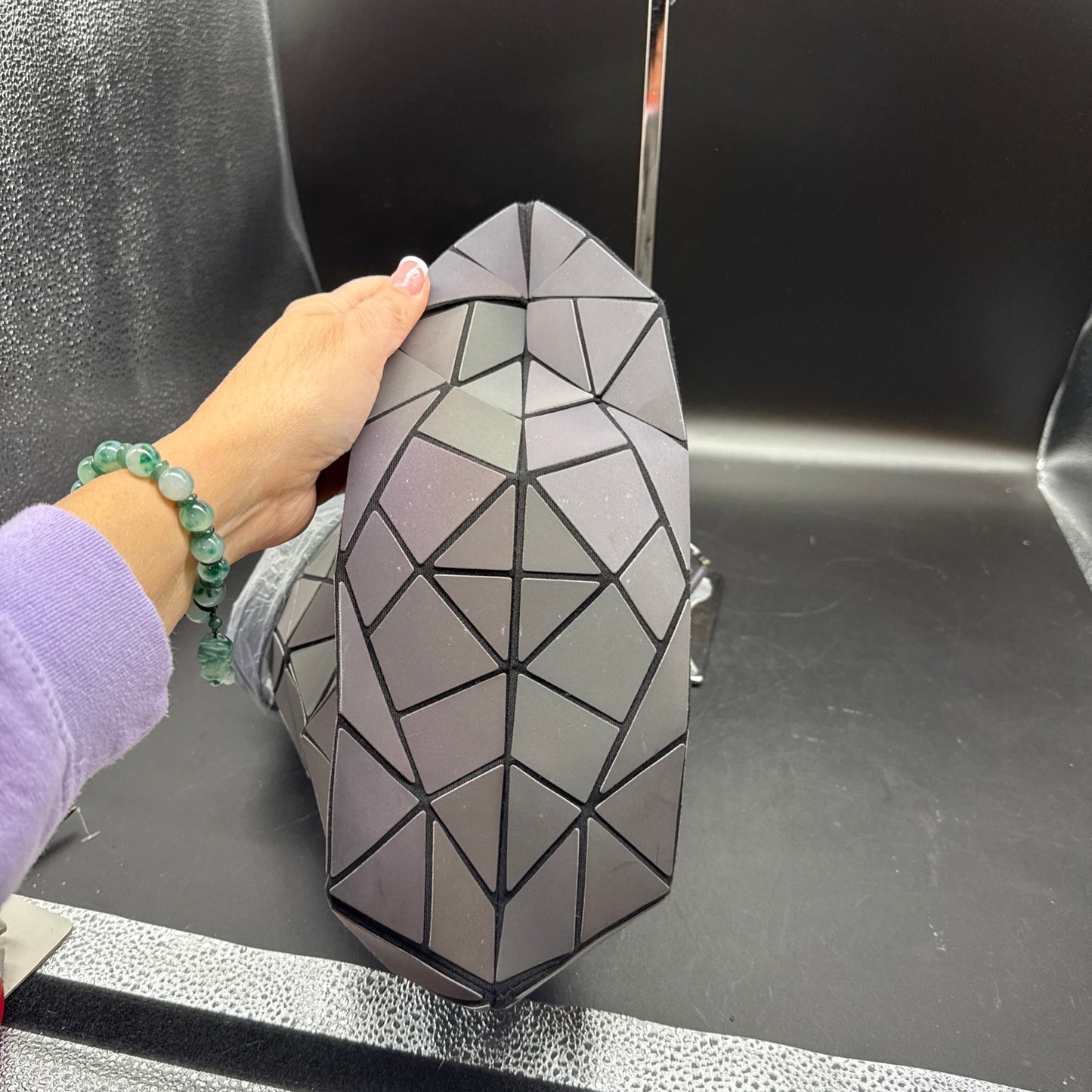 Geometric Luminous Purse Women Holographic Reflective Purses Cross