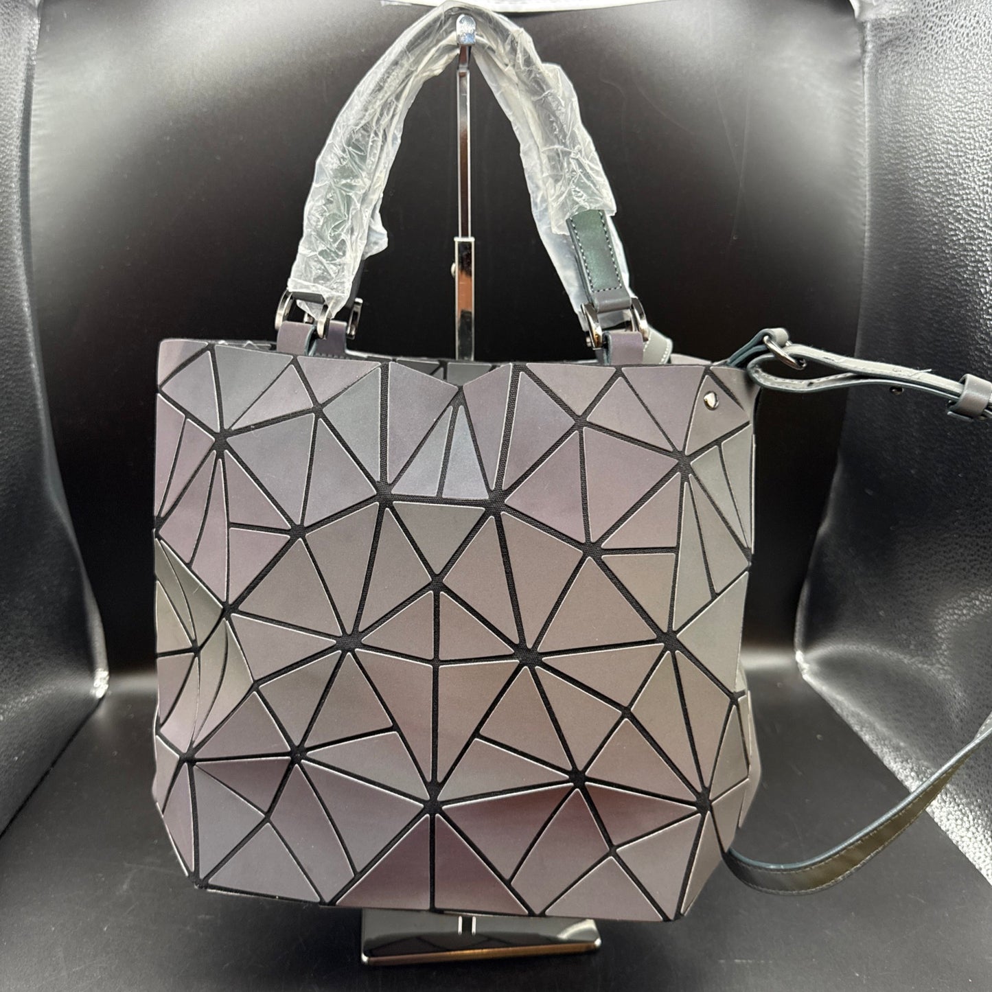 Geometric Luminous Purse Women Holographic Reflective Purses Cross