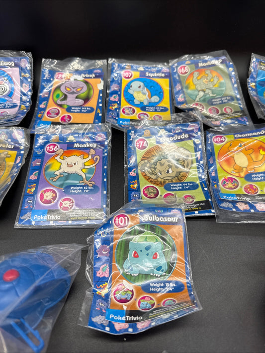 Nintendo Pokemon 1999 Burger King Pokeball Toys. 11 Toys & 13 Cards. Never used