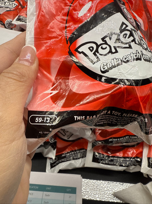 1999 Burger King Pokemon Pokeball * 59-13 Snorlax Beanbag * Sealed