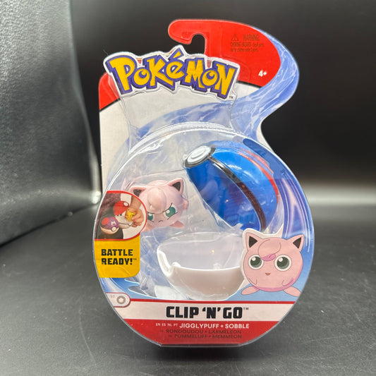 New POKEMON Clip N Go Mad Look Jigglypuff Battle Ready Figure & Poke Ball
