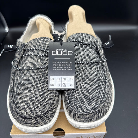 Hey Dude Ladies Wendy Woven Zebra Black Shoes 121414740. New in box