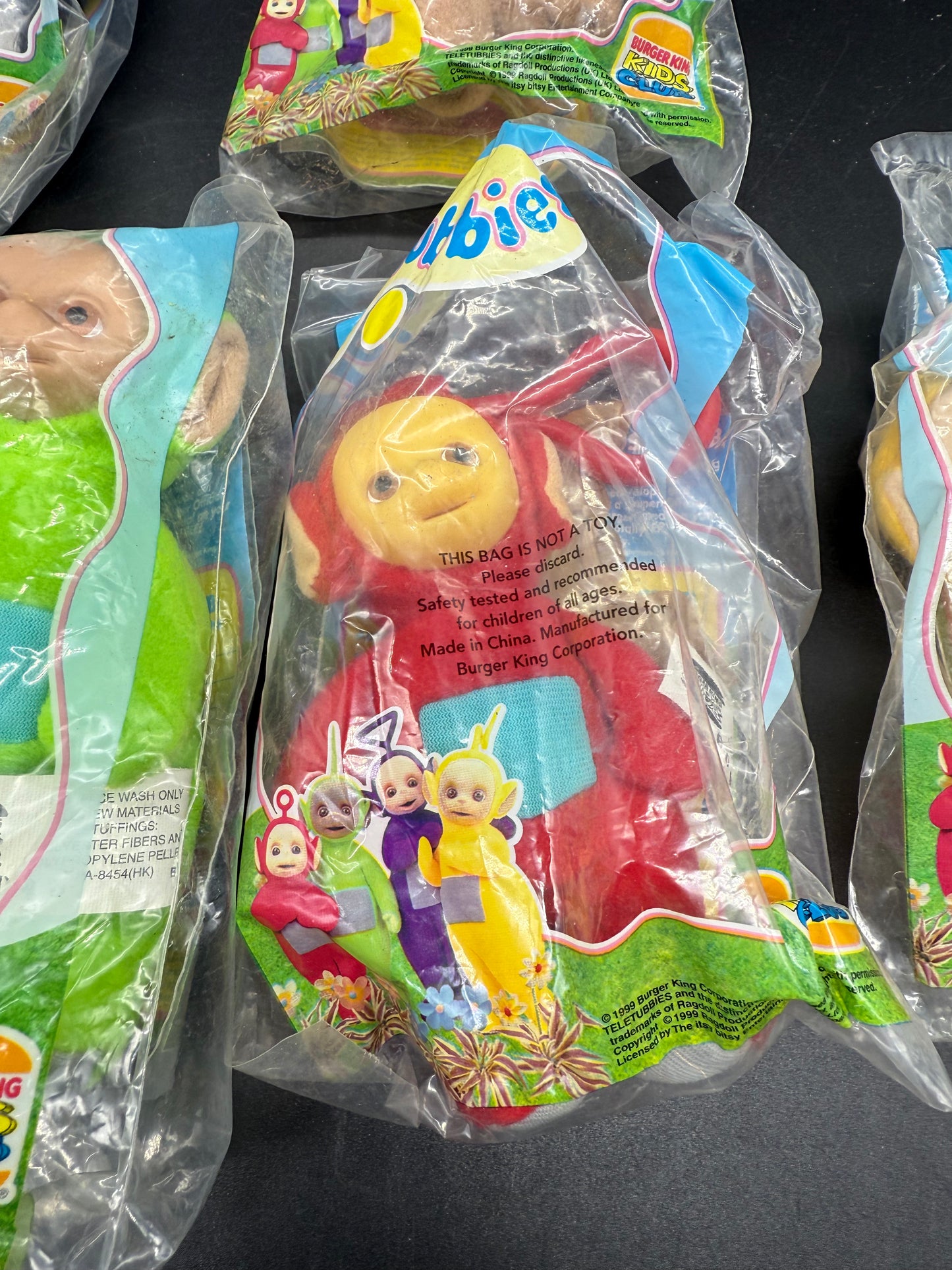 Burger King 1999 Teletubbies Vintage Toys Complete Set of 6 New Unopened