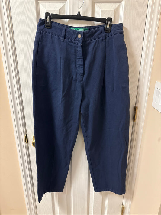 VTG-Women’s United Colors of Benetton Blue Chinos Pants Size 8