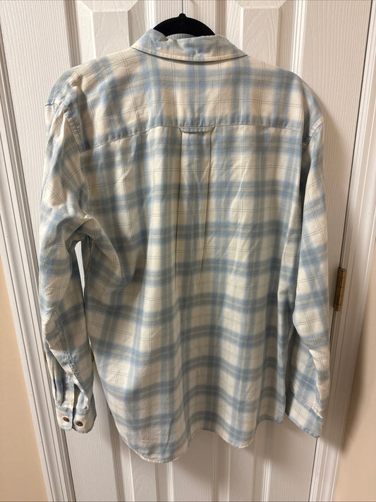 Orvis Shirt Men Large Check Button Up Long Sleeve Flannel Casual Classic Fit