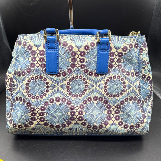 VTG-Tory  Burch Coated Castillo Combo Robinson Printed Triangle Tote Bag