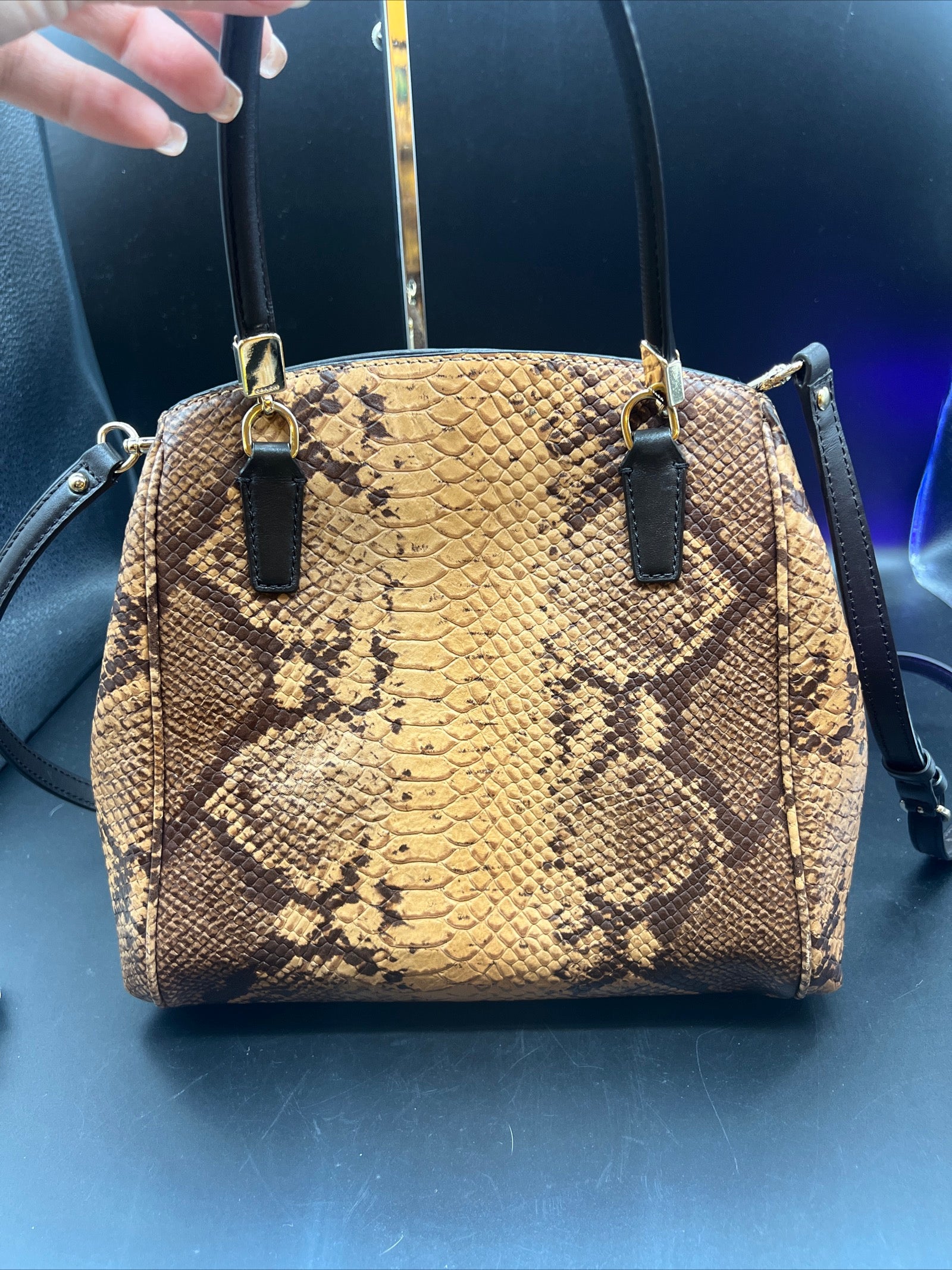 Coach offers python embossed satchel