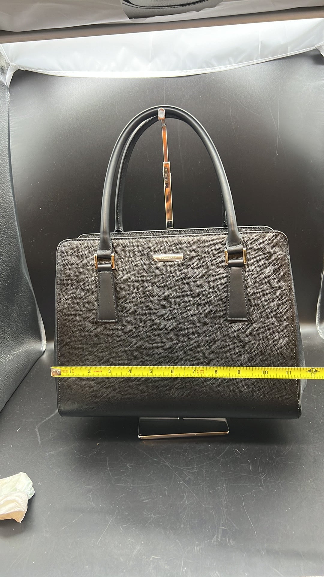 Burberry Handbag Leather calf Nova Check Black.